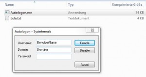 Autologon Domäne Benutzer in Windows automatisch anmelden