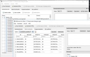 SQLite Converter Ergebnis