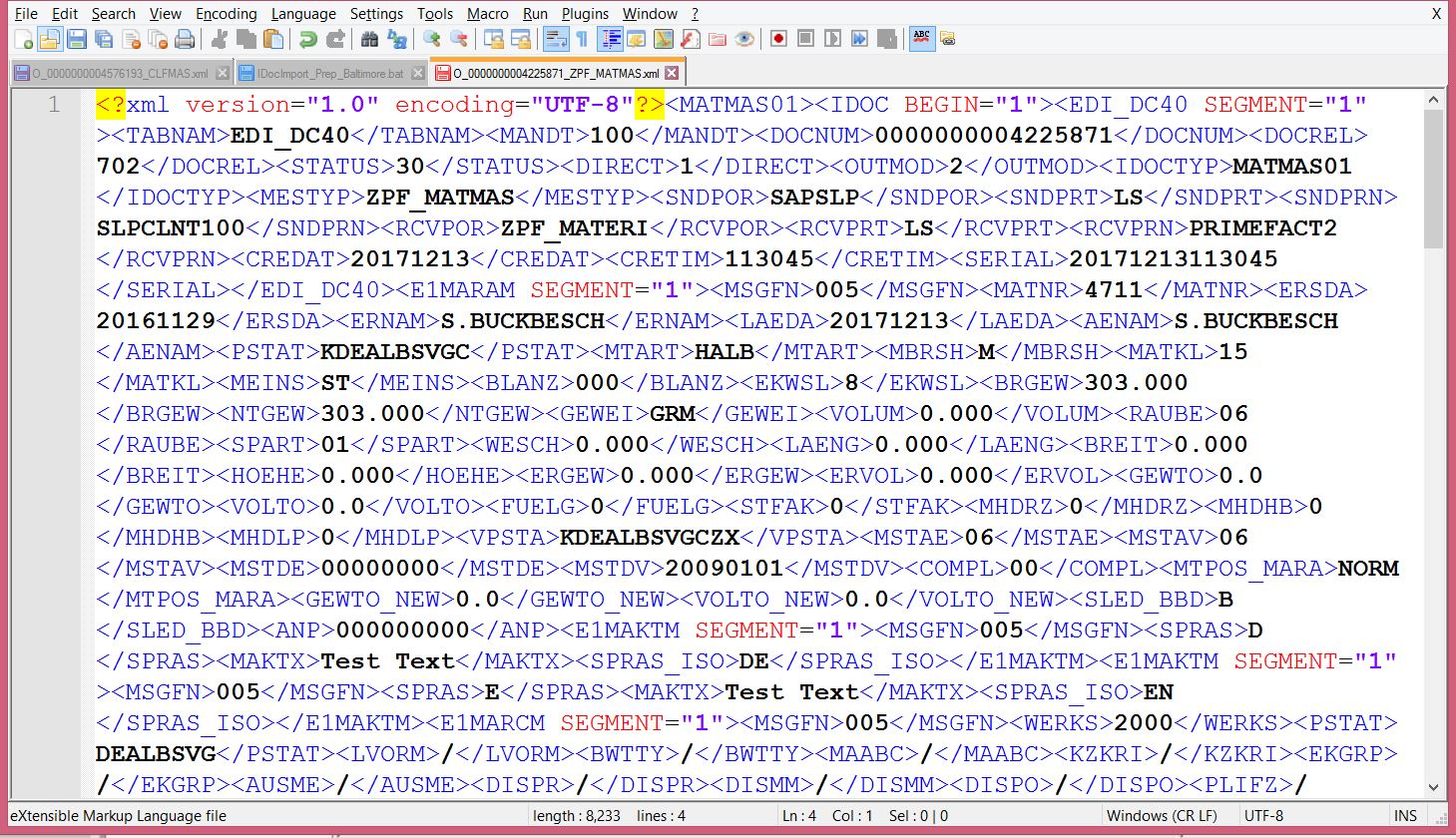 SAP iDoc MATMAS01 EDI_DC40 PrimeFact